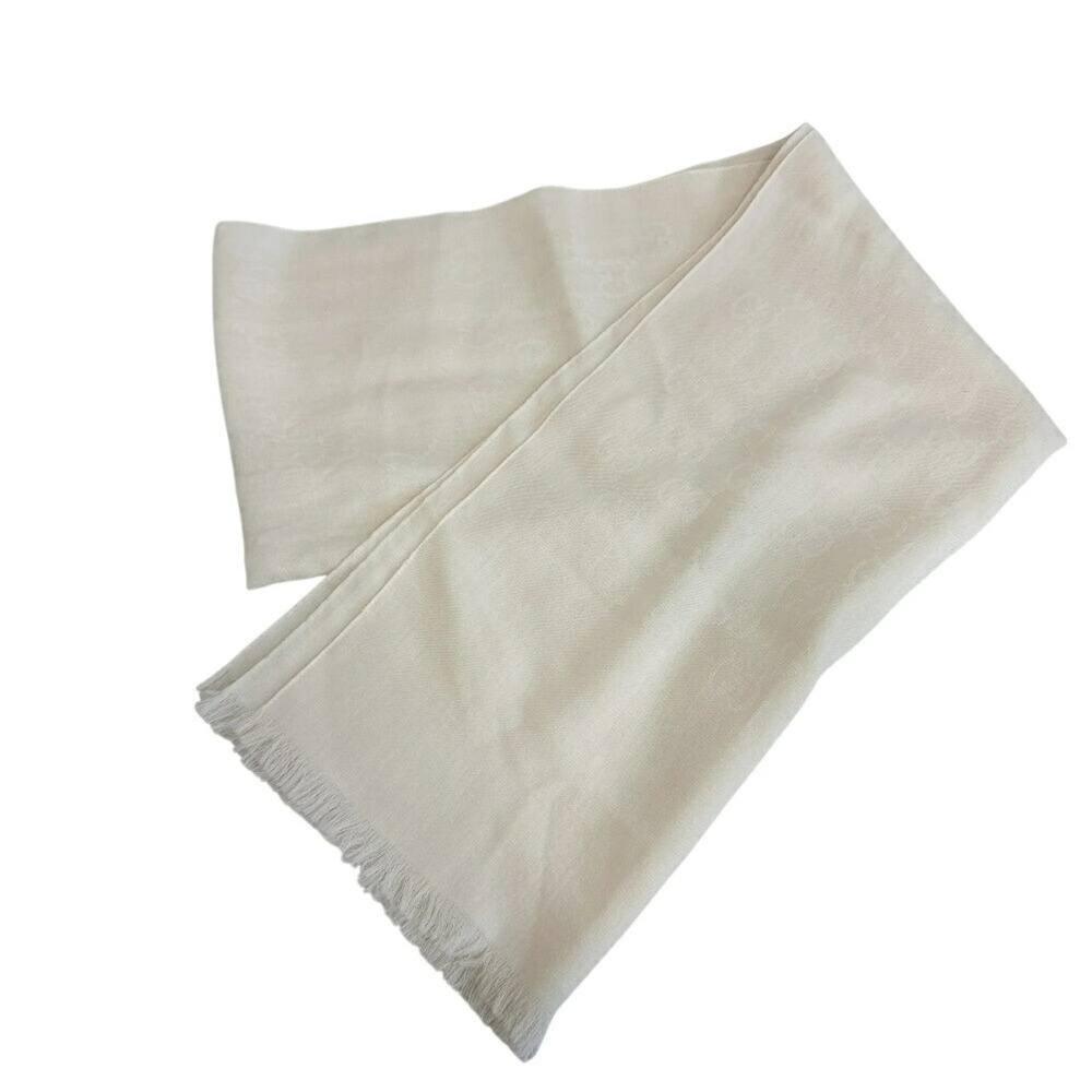 GUCCI GG Scarf, White